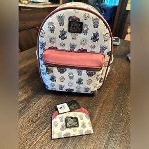 NWT Lord of the Rings backpack and cardholder by BioWorld